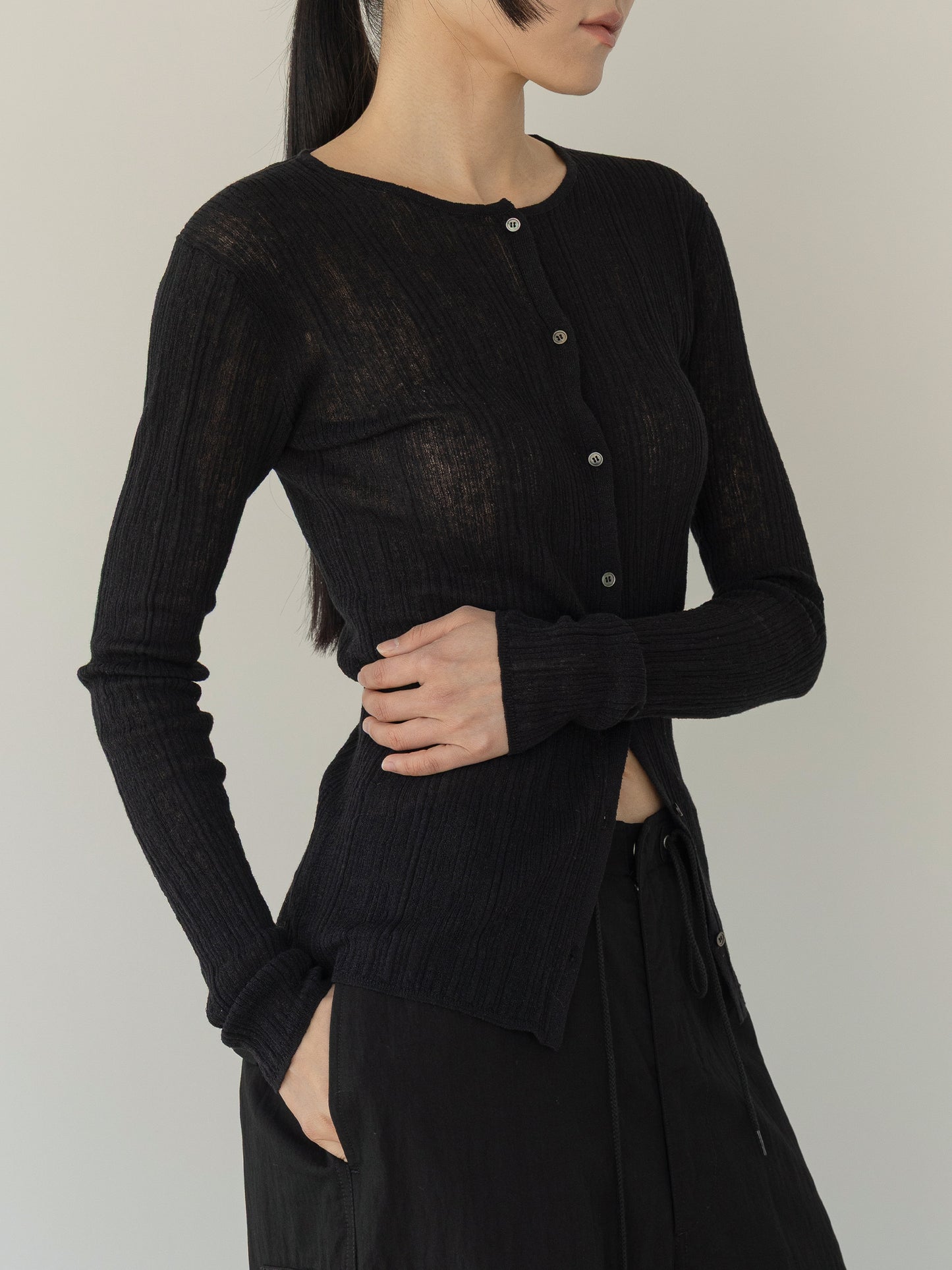 Maille côtelée SUJEONG — Top léger