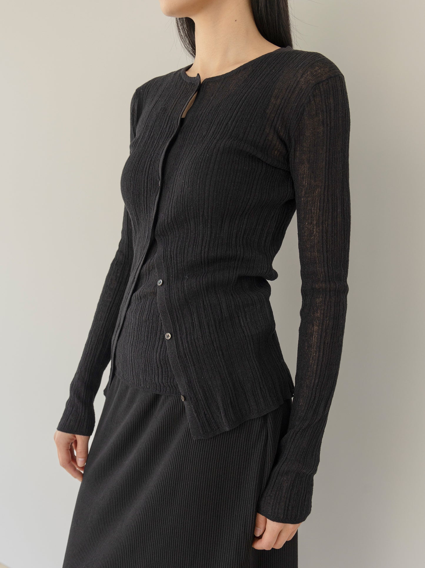 Maille côtelée SUJEONG — Top léger