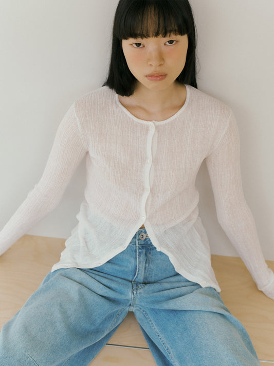 Maille côtelée SUJEONG — Top léger