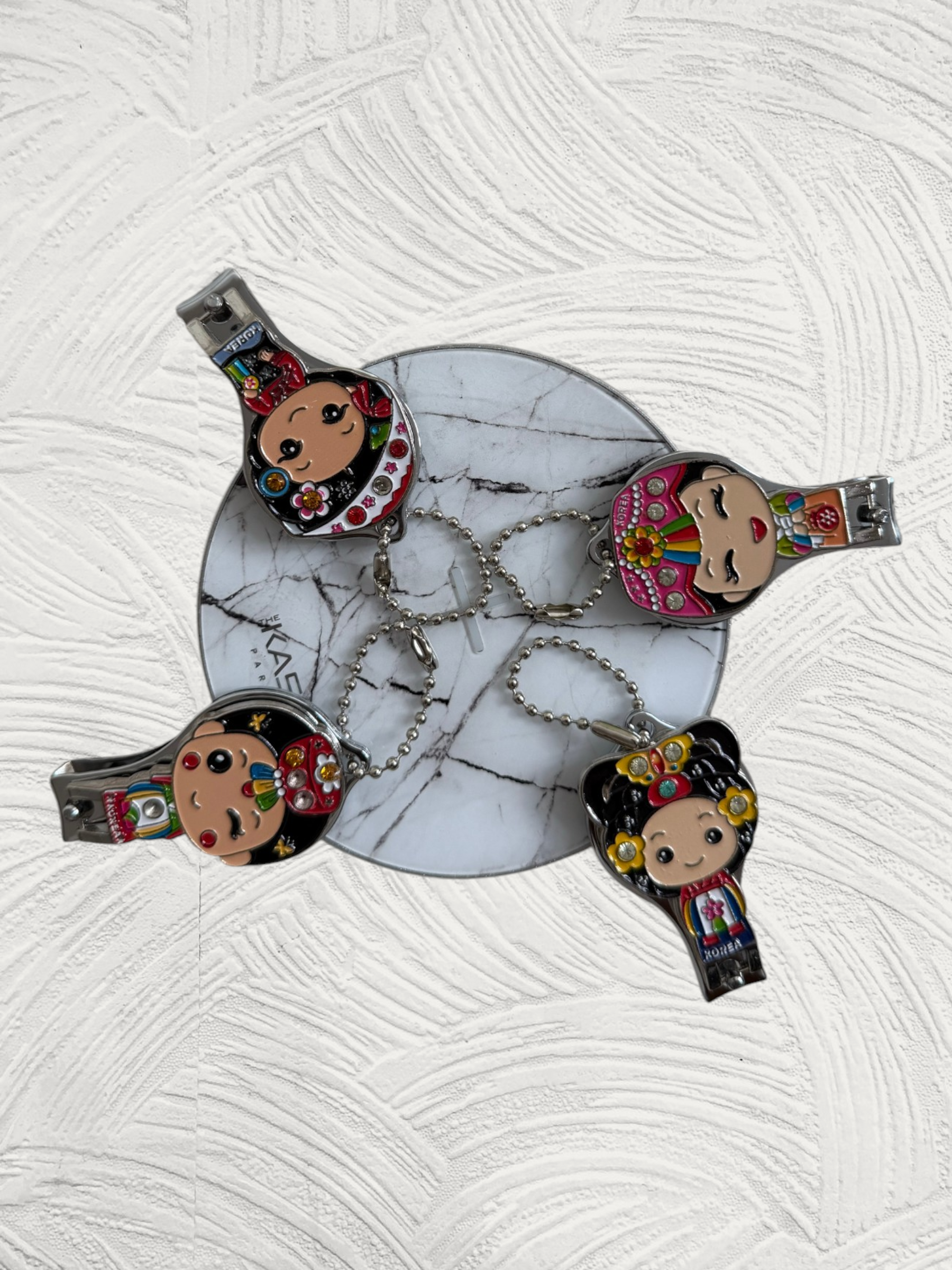 Coupe-ongles HANBOK LADY — 4 designs sur plateau marbre